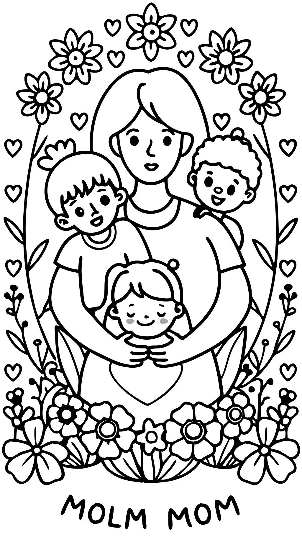 mother day coloring pages